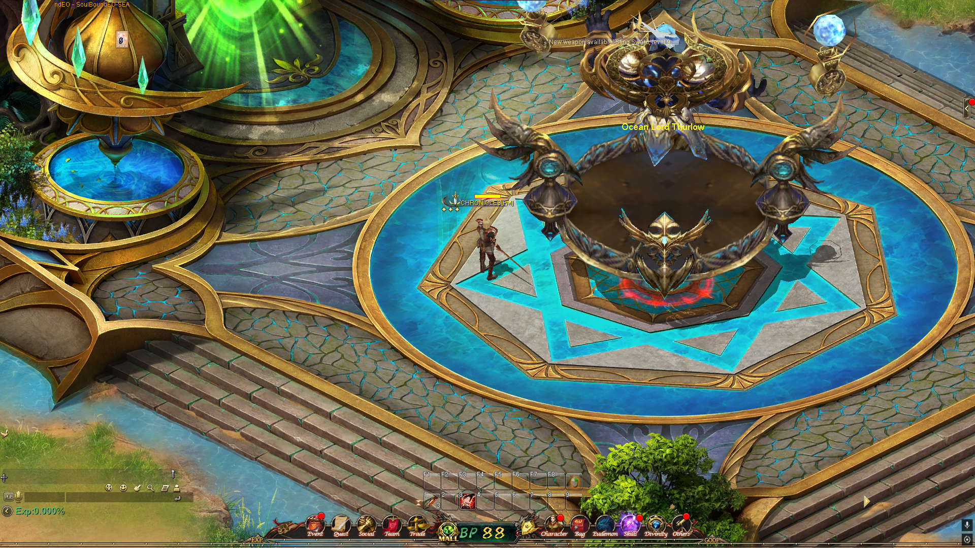Realm of Sages teleport platform with the central altar.